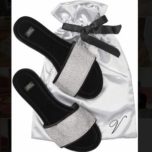 Victoria’s Secret rhinestone house slippers